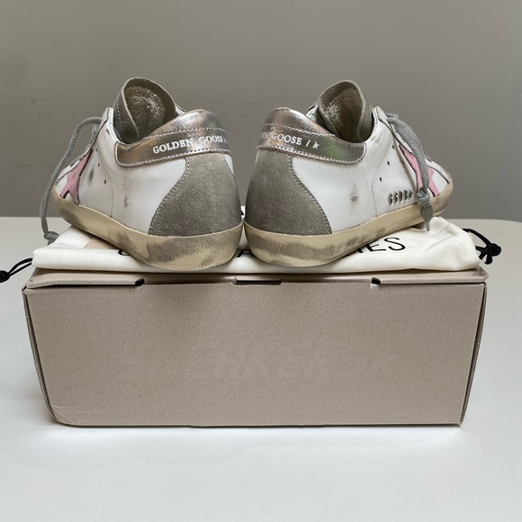 Golden Goose Superstar Sneaker White Leather/Ice/Orchid Pink sz 36 New in Box - Picture 6 of 14